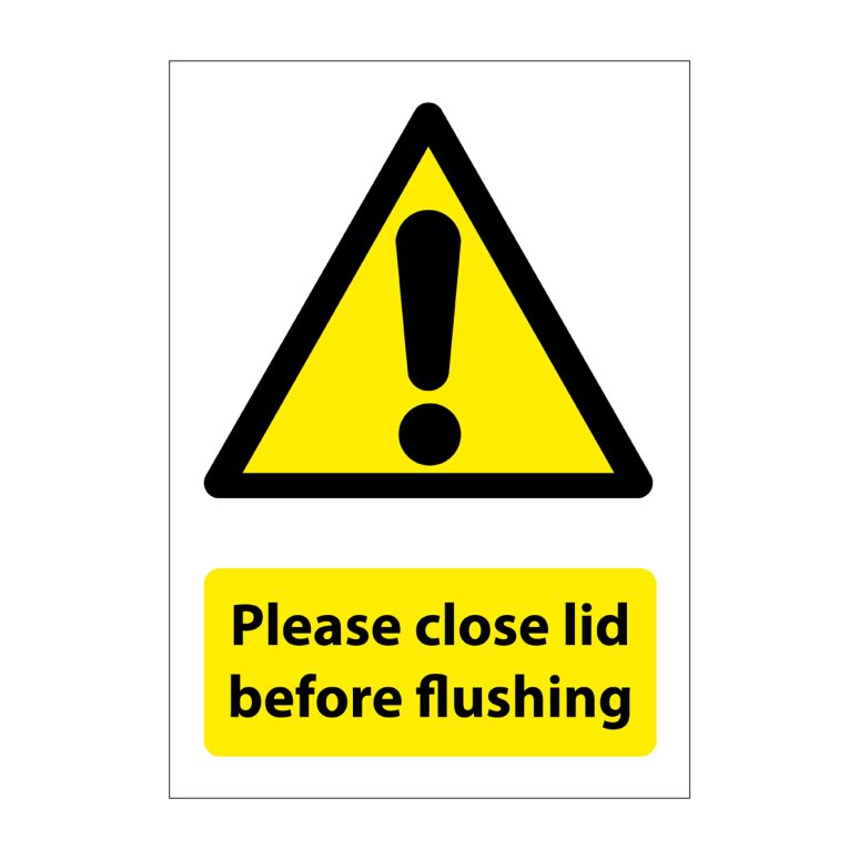 2mm Acrylic Sign - Please Close Lid Before Flushing - First Display ...