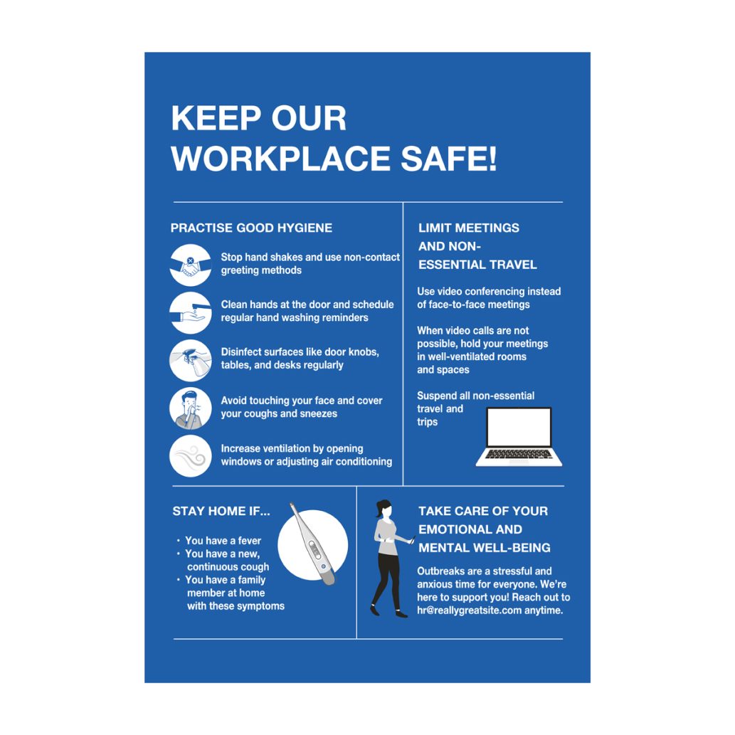 Keep Your Workplace Safe Information Sign - A4 - 3mm Foamboard - First ...