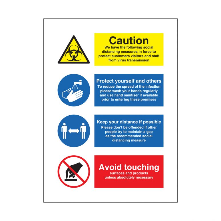 Covid-19 Safety Guideline Signage - Indoor - 3mm Foamboard - First ...