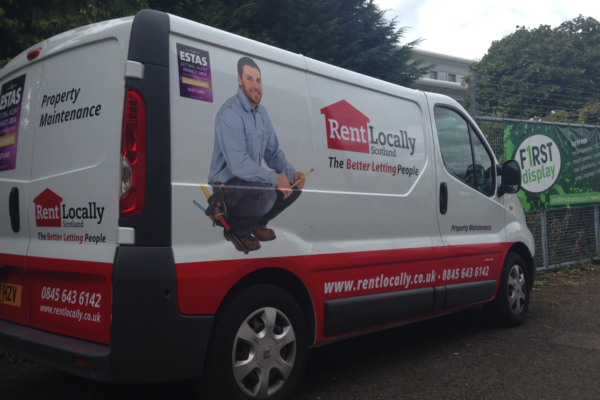 Printed Vinyl Part Wrapped liveries For Van