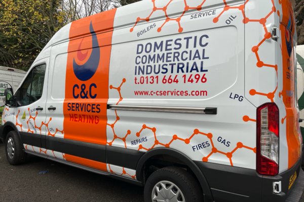 Printed Vinyl Part Wrapped liveries For Vans