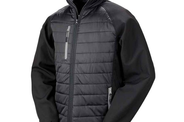 Recycled Black Compass Padded Jacket UK