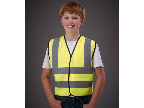 Yoko Kids Hi Vis Two Band and Braces Waistcoat