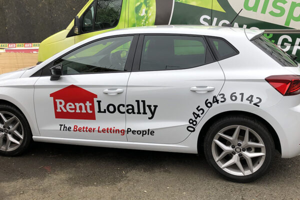 cut vinyl vehicle lettering Edinburgh